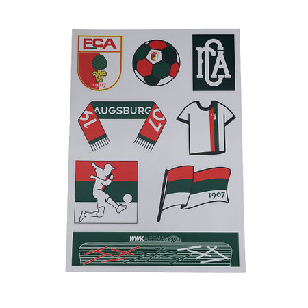 FCA-Aufkleberset Rot-Grün-Weiß