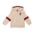 Beiger Zip Hoodie mit FCA Wappen auf der Linke Brust (1)