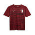 Bordeaux Trainingsshirt mit Muster auf die Ärmel  (1)