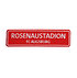 FCA Aufnäher mit weißem Schriftzug "Rosenaustadion FC Augsburg" auf rotem Hintergrund (1)