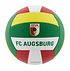 FCA Beachball in den Farben rot, grün, weiß und gelb, mit FCA Wappen und FC Augsburg Schriftzug (1)