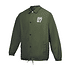 FCA Coach Jacket in olivegrün mit schwarzen Knöpfen und weißem Augsburg 07 Schriftzug auf der linken (1)