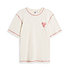 FCA-Shirt Creme Vorderseite.  Rote Kontrastnaht auf cremefarbenem Shirt (1)