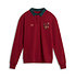 Rotes Langarm-Poloshirt mit Wappen (1)