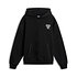Schwarzer Hoodie mit kleinem Brustlogo. (1)