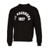 Schwarzer, grob gestrickter Pullover mit "FC AUGSBURG 1907" Schriftzug in Weiß (1)