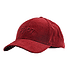 Seitenansicht einer dunkelroten Cord-Cap mit flachem Schirm und der gestickten Zahl "1907" auf der V (1)