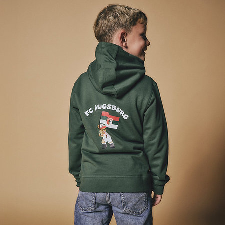 FCA-Kinder Hoodie Teddy Dunkelgrün