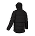 Rückseite der schwarzen Parka Jacke mit Kapuze (2)
