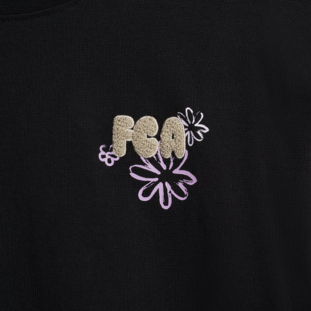 FCA-Shirt Flowers Schwarz