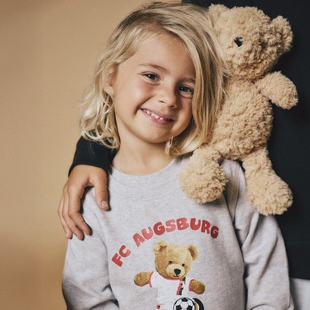FCA-Kinder Sweater Teddy Hellgrau