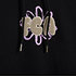 Hinteransicht des schwarzes FCA-Shirt Flowers mit FC Augsburg Schriftzug und Blumen design. (4)