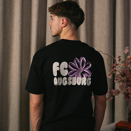 FCA-Shirt Flowers Schwarz