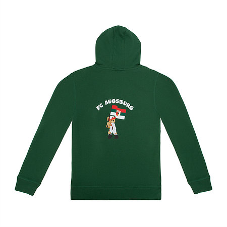 FCA-Kinder Hoodie Teddy Dunkelgrün
