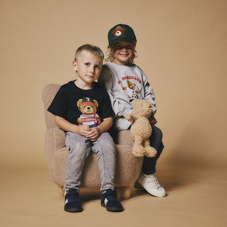 FCA-Kinder Sweater Teddy Hellgrau